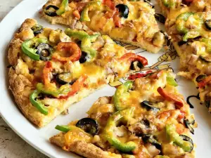 Pizza nube de pollo (receta keto)