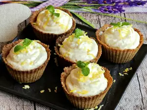 Cestas keto con crema de limón