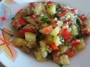 Quinoa con calabacín y berenjena