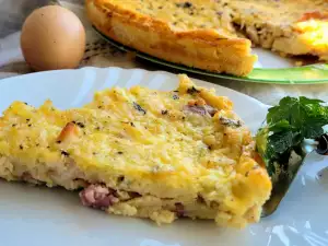 Quiche de bacon y queso