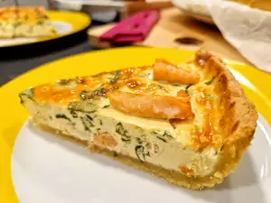 Quiche de salmón y espinacas