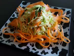 Ensalada clásica de repollo y zanahoria