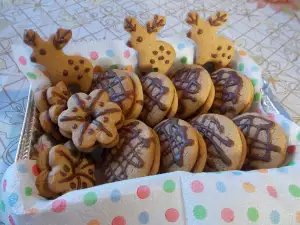 Galletas de miel navideñas con chocolate