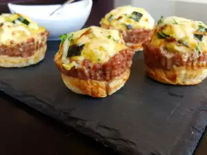 Canastillas de carne picada con relleno de calabacín