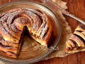 Caracol de brioche con chocolate