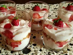 Postre de philadelphia con fresas