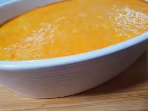 Flan ligero con arroz y calabaza