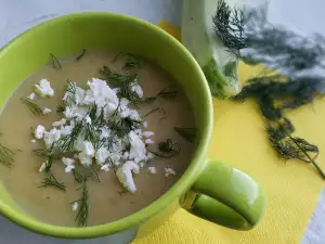 Crema de calabacín y queso blanco