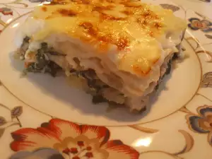 Lasaña de queso y espinacas