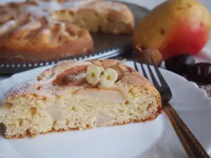 Tarta de peras y queso crema (receta fácil)