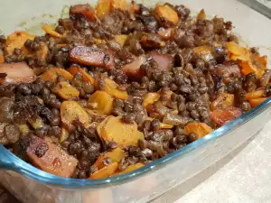 Lentejas con verduras al horno