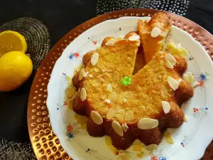 Tarta de limón con almendras y polenta