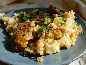 Arroz campesino con higaditos de pollo