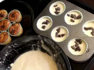 Muffins esponjosos de plátano