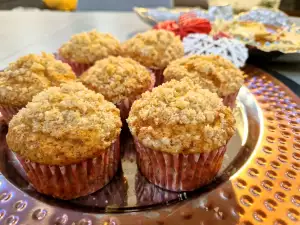 Muffins con acabado crujuente de migas