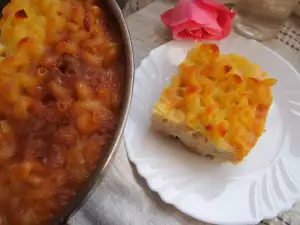 Macarrones dulces al horno con caramelo