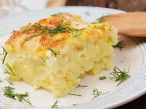 Macarrones salados al horno