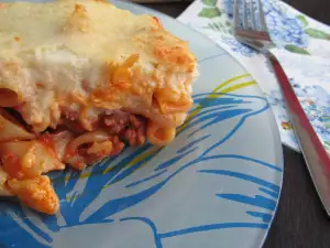 Macarrones con carne picada al horno (estilo griego)