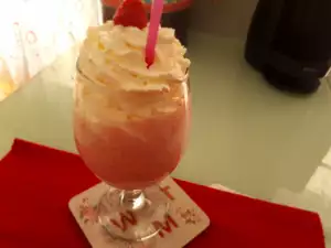 Batido de frambuesas y plátano