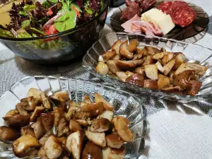 Boletus con mantequilla y ajo