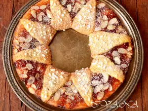 Crostata italiana en forma de sol