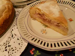 Pastel de mantequilla con relleno de ricotta y fresas