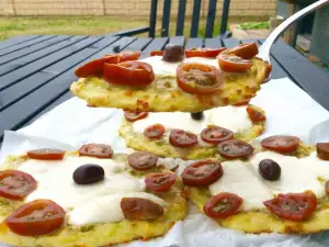 Mini pizzas Caprese de calabacín