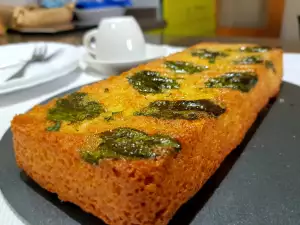 Pastel de menta y polenta