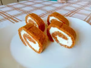 Rollo de zanahorias con queso crema