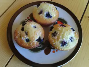 Muffins de arándanos y coco rallado