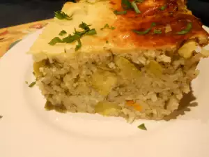 Moussaka de calabacines y arroz