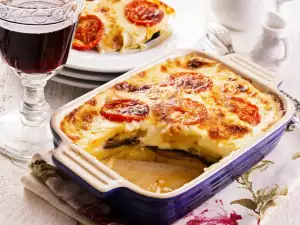 Moussaka de verduras con berenjenas y tomates