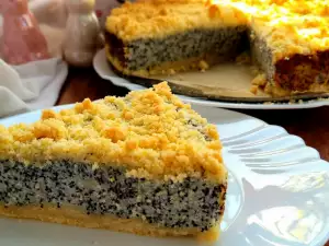 Pastel alemán con requesón y semillas de amapola