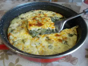 Gratinado ligero de patatas y espinacas