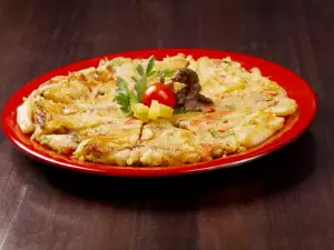 Tortilla de calabacín con queso