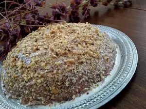 Tarta de nueces con galletas