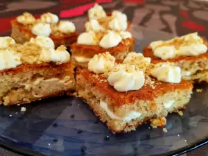 Tarta de nueces con crema pastelera