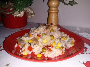 Arroz con verduras al horno