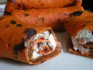 Crepes de pimientos rojos