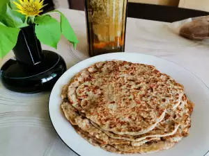 Tortitas de avena, leche y huevos