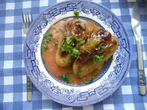 Pimientos rellenos con carne picada de ternera