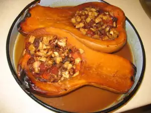 Calabaza asada con frutas y miel