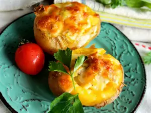 Patatas al horno rellenas con carne picada