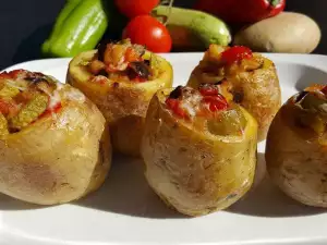 Patatas rellenas con verduras