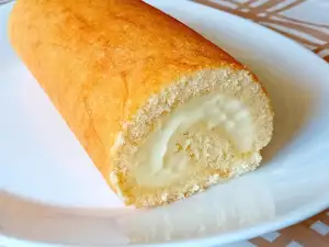 Brazo de gitano relleno de crema casera