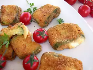 Calabacines con mozzarella al horno