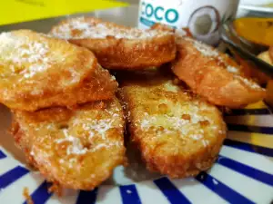 Torrijas con aceite de coco