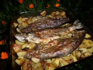 Trucha al horno con patatas