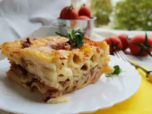 Pastitsio de macarrones y carne picada