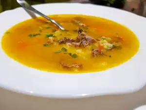 Sopa de arroz con pato